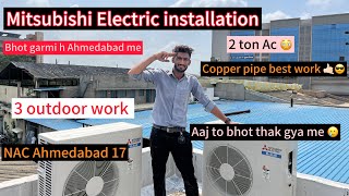 Mitsubishi Electric installation work amp unbox copper pipe mitsubishi national17 copperpipe ￼ [upl. by Philbo]