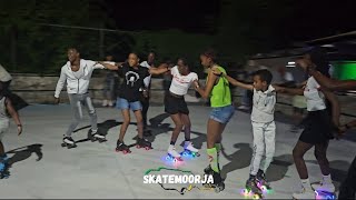 Roller Skating Culture in jamaica reggae dance dancehall montegobay [upl. by Broida153]