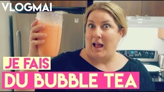 JE FAIS DU BUBBLE TEA tout croche 🍉 VLOGMAI [upl. by Llenehc792]