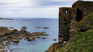 4K Findlater CastleOver looking the Moray Firth CoastlineScotland findlatercastle scotland [upl. by Aihsenat947]