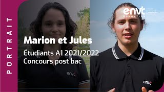 Marion et Jules étudiants en A1 via concours postbac [upl. by Merat967]