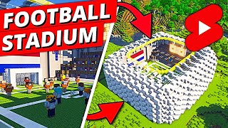 FOOTBALL STADIUM in Minecraft Shorts [upl. by Nimajneb]