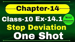 Ex 141 By Step Deviation Method One Shot Video  One Shot EX 141 Class 10 MathStep Deviation [upl. by Kremer234]