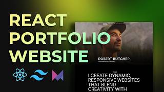 Build and Deploy Responsive React portfolio website  Framer Motion  Tailwind CSS [upl. by Cohette168]