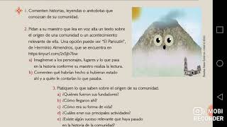El origen de mi comunidad tiempo de leer desafio lector sesion 12 pagina 109 lenguamaternaespañol [upl. by Felipa]