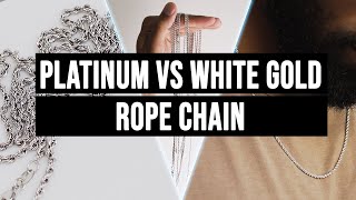 2MM Platinum vs White Gold Rope Chain What’s the difference [upl. by Cavan]