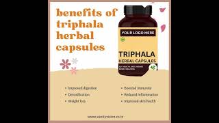 Triphala Herbal Capsules vanityvision 2023 natural health capsules [upl. by Ocsisnarf]