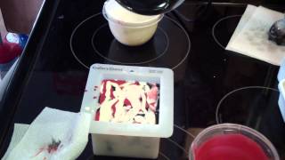 Making amp Cutting Black Cherry Soap for BeScented [upl. by Ahsimik]