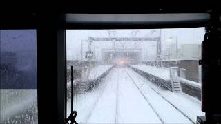 首都圏大雪★雪の京王線先頭車両【京王八王子駅→高幡不動駅】 [upl. by Hebner]