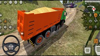 off road heavy Transport material supply truck driving l bus simulator indonesia [upl. by Unders]