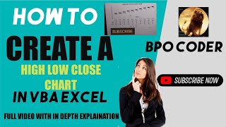 How to Create a High Low Close Stock Chart in VBA Excel  Create a High Low Close Stock Chart VBA [upl. by Anyzratak599]