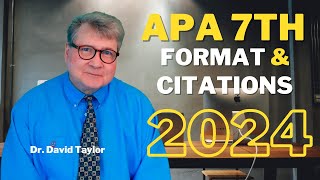 APA 7th Edition Format amp Citations Word  2024 [upl. by Einapets]