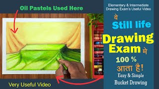 How to Draw amp Color still life Drapery for Intermediate Exam tutorial Drawing Exam Guide [upl. by Danuloff]