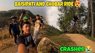 BAISIPATI AND CHOBAR RIDE😍  CRASHED 😡  MTBHang [upl. by Morrissey]