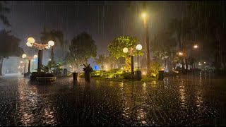 Heavy Rain Sounds for Sleeping 12 Hours of Gentle Night Rain Rain Sounds for Deep Sleep [upl. by Ifen]