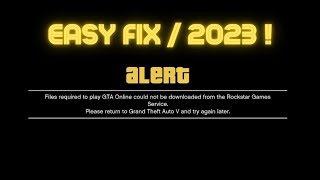 PS4  PS5 GTA 5 Files required to play GTA ONLINE Could Not Be Downloaded 2024  Easy Fix [upl. by Campney]