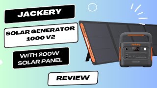 Jackery Solar Generator 1000 v2 with 200W Solar Panel Review  Ultimate Portable Power Solution [upl. by Ellennad]