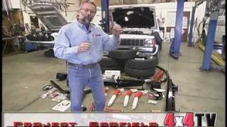 Installing the SkyJacker Lift on Jeep Cherokee  4x4TV Project part 5 [upl. by Gardas]