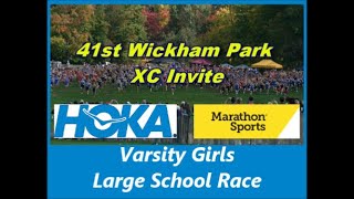 2024 Wickham Park XC Invite Girls Large Varsity Race Marty Ogden [upl. by Aisetal450]