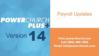 Version 14  Payroll General Updates [upl. by Britni863]