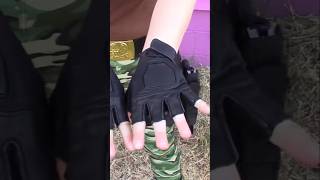 Lara Croft Tomb Raider Resident Evil Leon Kennedy Costume Tactical Gloves tombraider residentevil [upl. by Lokkin]