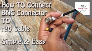 how to connect bnc connector to rg6 cablehow to connect bnc connector to coaxial cableurdu [upl. by Horan]