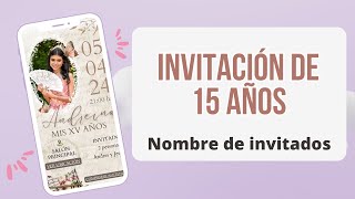 ⭐Invitacion DE 15 AÑOS DIGITAL INTERACTIVA en Canva [upl. by Alehc]