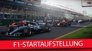 Formel1Regeln  Strafen So wird die Startaufstellung gemacht [upl. by Fredenburg]