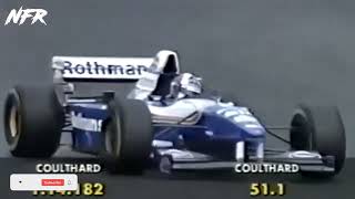 F1 Classic Sounds David Coulthard Williams Renault V10 lap in qualifying Pacific GP 1995 [upl. by Sewell238]