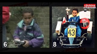 LEWIS HAMILTON FROM CHILD 6 to 31 YEARS de 6 a 31 AÑOS F1 World Champion 2008 2014 2015 Campeón F1 [upl. by Nylekcaj609]