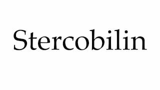 How to Pronounce Stercobilin [upl. by Abell]