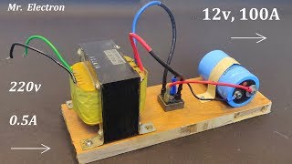 12V 100A DC from 220v AC for High Current DC Motor  Power Supply from UPS Transformer [upl. by Yenhpad965]