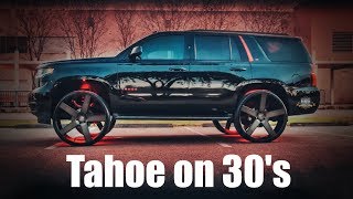 2017 CHEVY TAHOE ON 30quot DUB BALLERS  Coast 2 Coast Customs [upl. by Bronson]