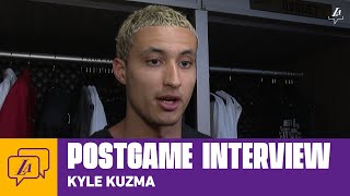 Lakers Postgame Kyle Kuzma 22320 [upl. by Nanyk]