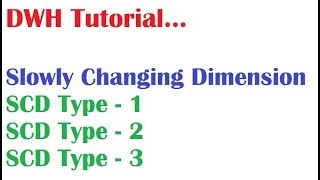 DWH Tutorial 16 Slowly Changing Dimensions and Types in Data Warehousing [upl. by Ashlie14]