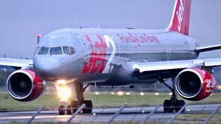 37 YEARS OLD Jet2 B757200 Landing and Take Off at Liverpool Airport 2024 [upl. by Gamal]