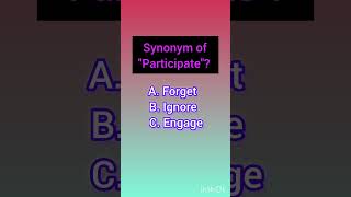 Kya apko pta hai quotParticipatequot Ka synonym kya hai English shorts [upl. by Aicat]