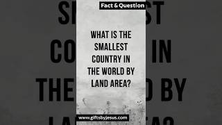 What is the smallest country in the world by land area [upl. by Eryt]