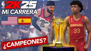 ¿CAMPEÓN del MUNDO U19 ESPAÑA vs USA  NBA 2K25 MI CARRERA 3  AIRCRISS [upl. by Holloway]