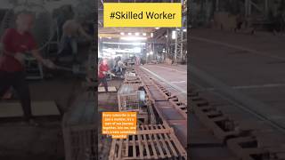 Skilled worker working at steelmetal making mill rollingmill hotrollingmill satisfying factory [upl. by Ellerehc]