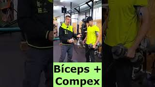 1👉BÍCEPS y COMPEX Ejercicio con MANCUERNA y electroestimulación muscular ejemplo 1 [upl. by Kono]