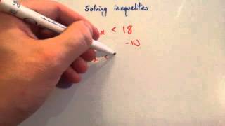 Solving inequalities  Corbettmaths [upl. by Navetse965]