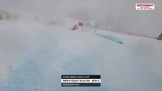 AUDI FIS Ski World Cup  Adelboden 🇨🇭 mens GS Jan 6 2024  the race course for the 2nd run [upl. by Eceinart]