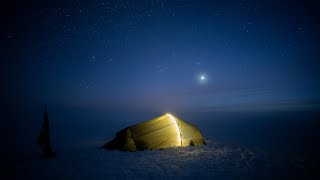 Solo winter camping in Hardangervidda in 22 degrees [upl. by Alekahs674]