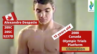 2000 Alex Despatie Team Canada  Platform Diving  Canada Olympic Trials [upl. by Adanama]