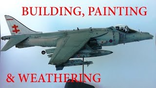 Building Painting amp Weathering Harrier Gr9 148 Eduard  Full Video Build [upl. by Racklin36]