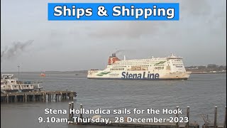 Ferry changeover Stena Hollandica takes over the morning sailing to the Hook 28 December 2023 [upl. by Miarhpe]