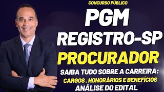 Procurador PGM RegistroSP Saiu o edital [upl. by Alekat]