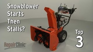 Snowblower Starts Then Stalls — Snowblower Troubleshooting [upl. by Dyol187]