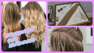 BEADED WEFT HAIR EXTENSIONS  HIGHLIGHTS amp HAIR PAINTING [upl. by Drahnreb]